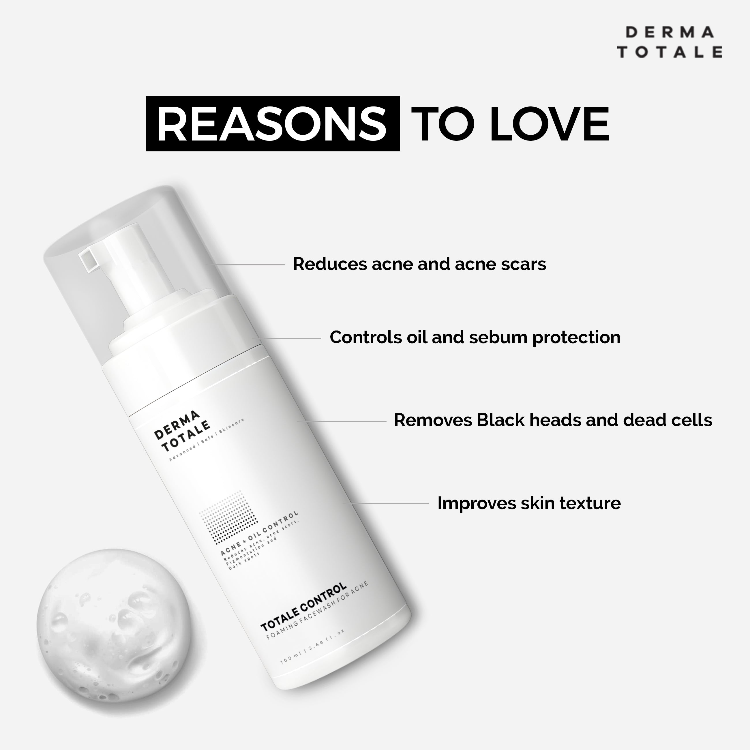 Totale Control Foaming Facewash - 100ml reasons to love