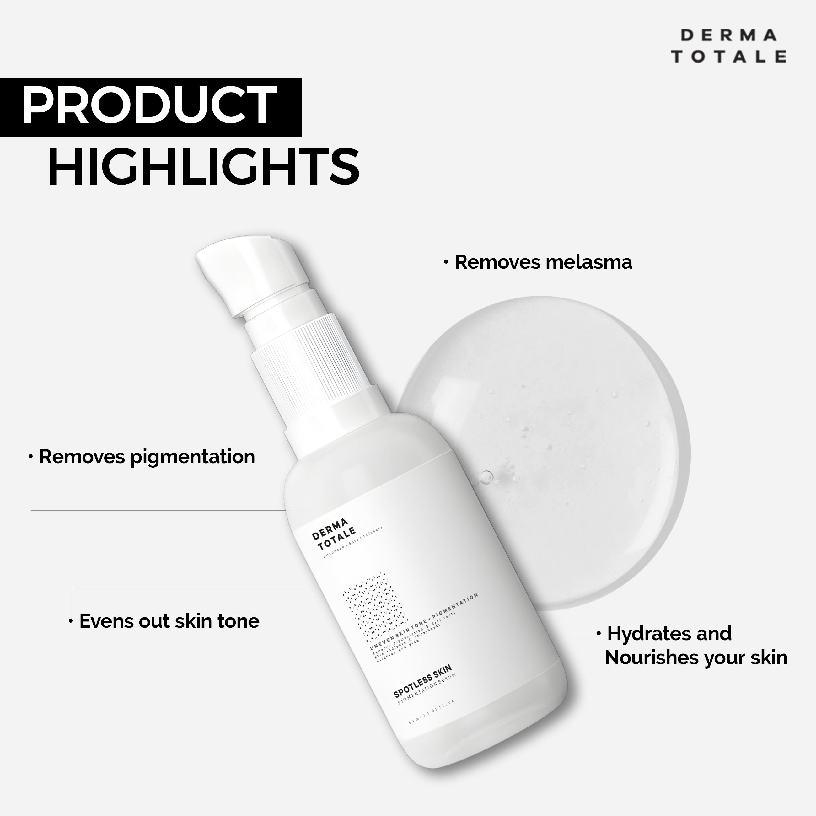 Spotless Skin Pigmentation Serum - 30ml product highlights