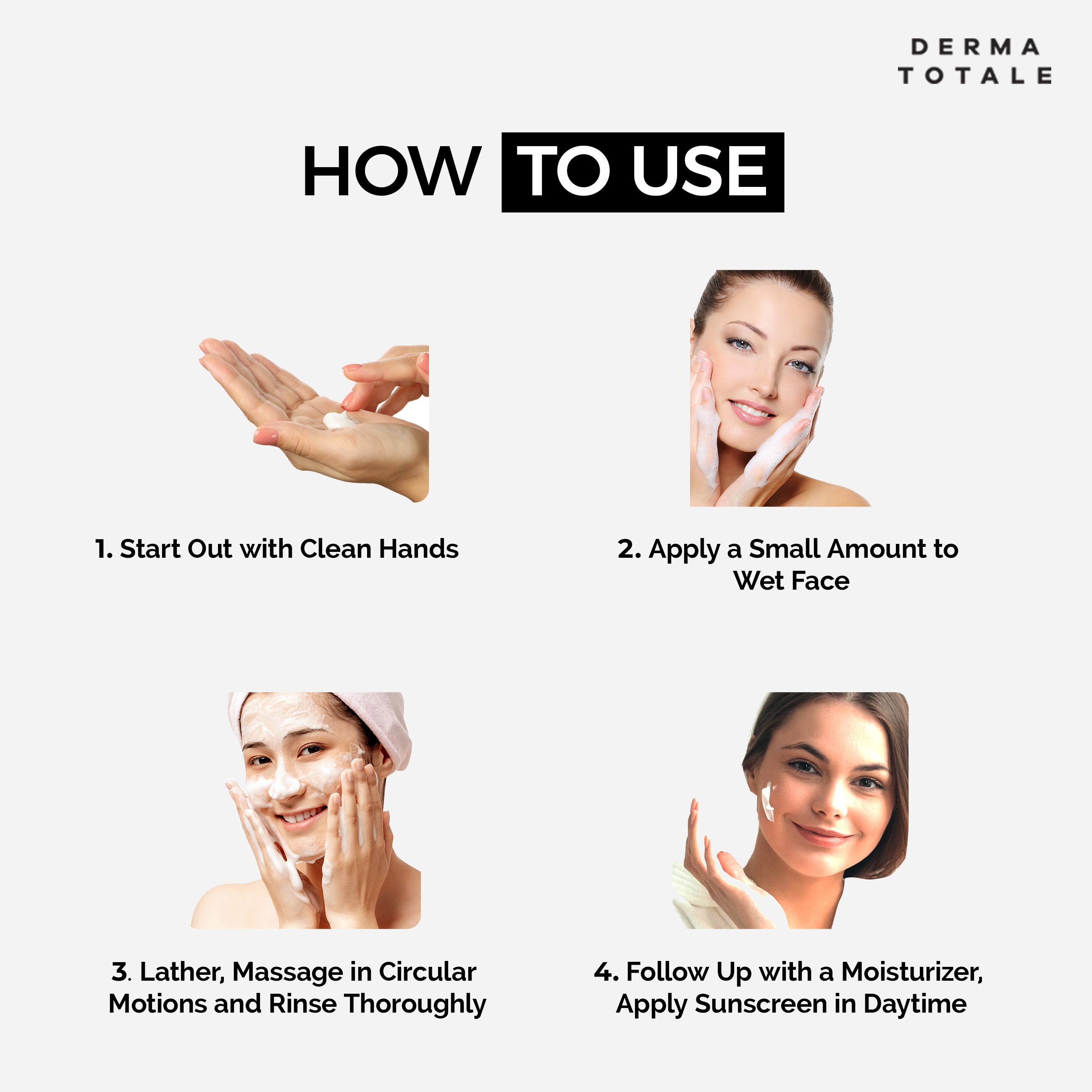 Glutathione Skin Toning Facewash - 100ml how to use