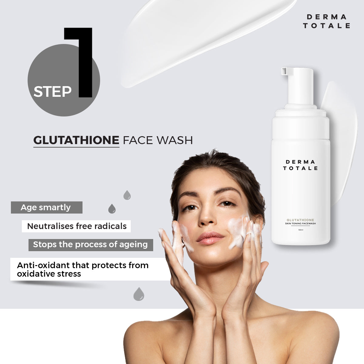 Step one - Glutathione face wash